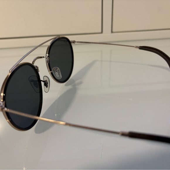 Black and gold double bridge sunglasses Ray-ban - Picture 4 of 6